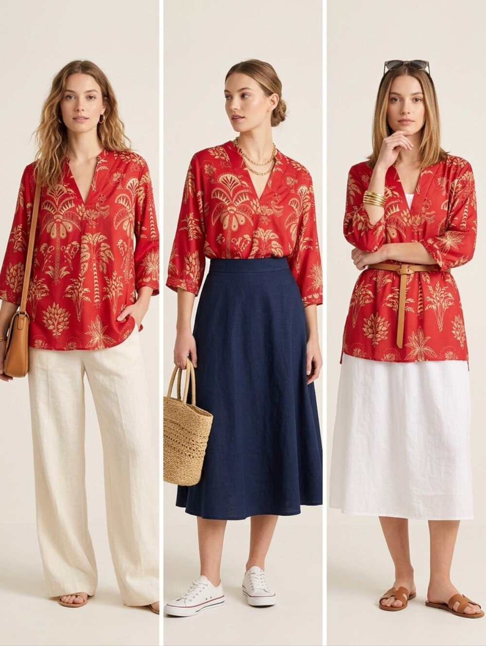 Yiume Pink Floral Tencel Top
